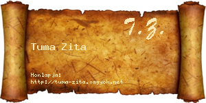 Tuma Zita névjegykártya