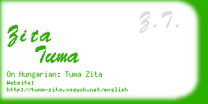zita tuma business card